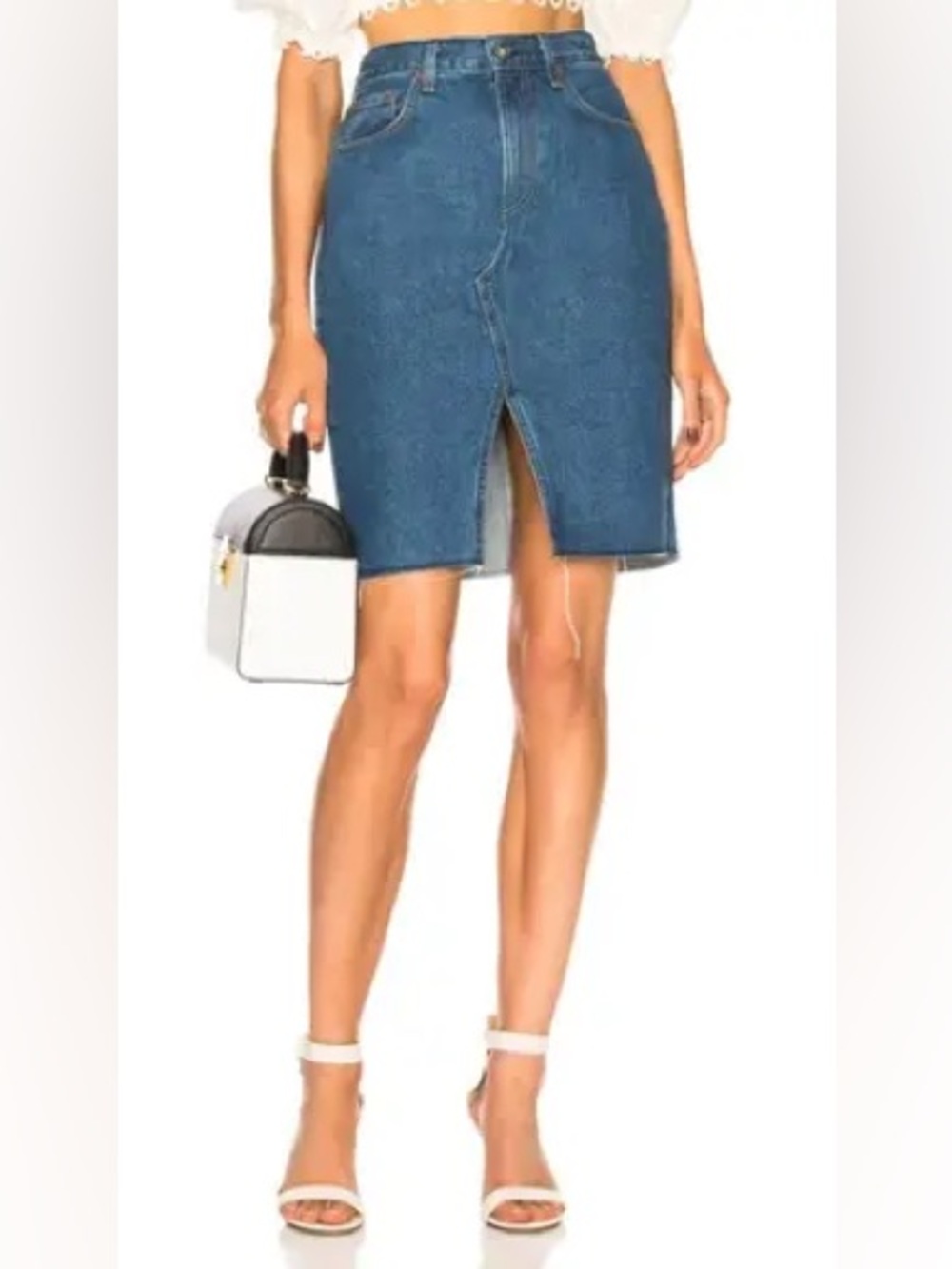 rag & bone vintage bloo sumo Pencil Skirt with Front Slit distressed